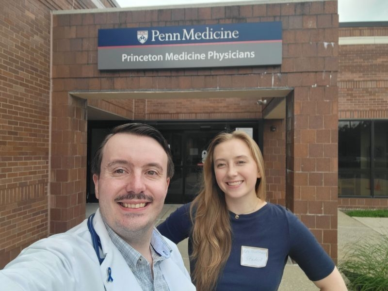 Doctor with another shadowing student