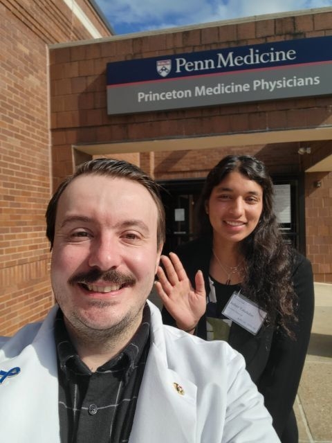 doctor with shadowing student